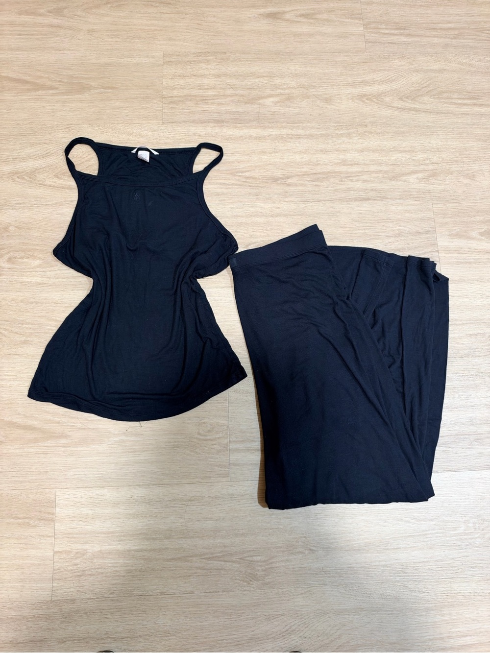 Victoria's Secret Black Sleep Tank & Pants Set Modal SoSoft Pj Set